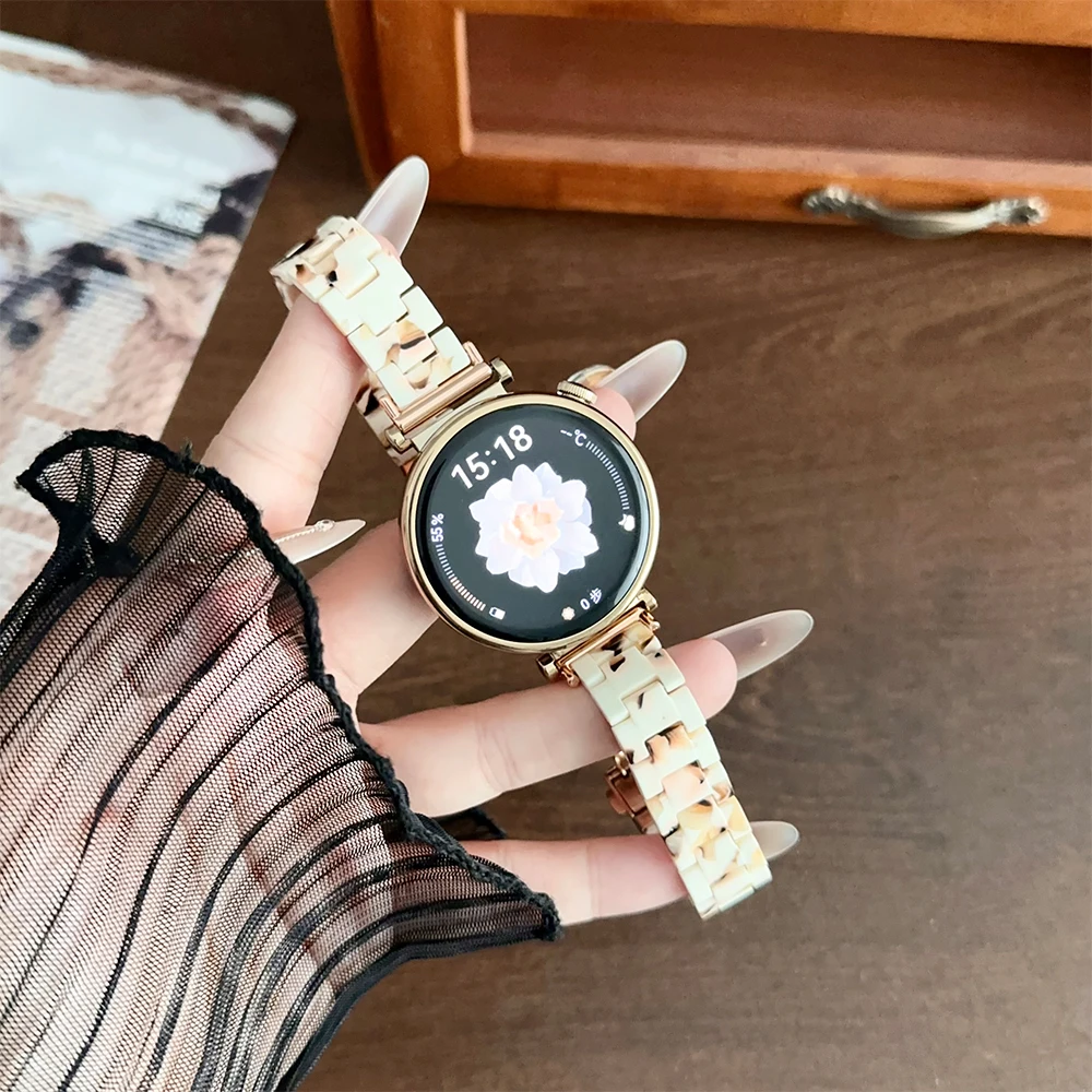 

18mm 20mm 22mm Slim Resin Strap for Huawei Gt4 41mm Women Watchband for Samsung Galaxy Watch 4/5/6 44mm 40mm 6 classic 47mm 43mm