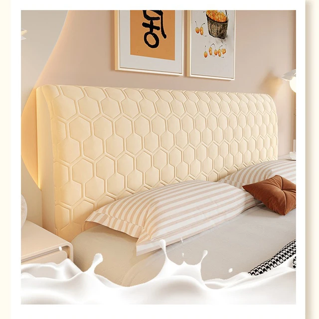 Cool-feeling Bedhead Cover Thickened Soft-package Bedspreads Backrest Anti-collision Universal Headboard Protective Cover 4