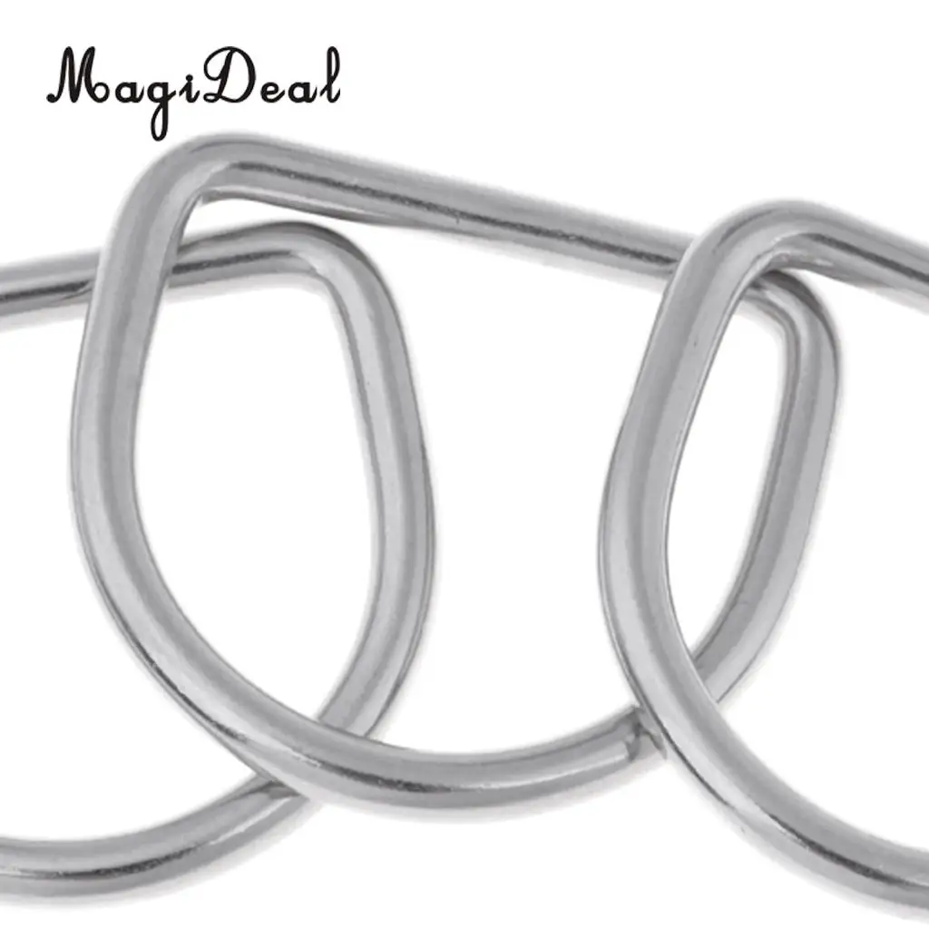 3Pcs Lightweight 316 Stainless Steel Scuba Diving D Ring Weight Belt Keeper Webbing Climbing Attachment Gear Accessories