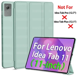 Premium Auto Wake/Sleep Flip Stand Protective Tablet Case - Durable TPU Smart Cover Shell for Idea Tab 11 (Matcha Green)