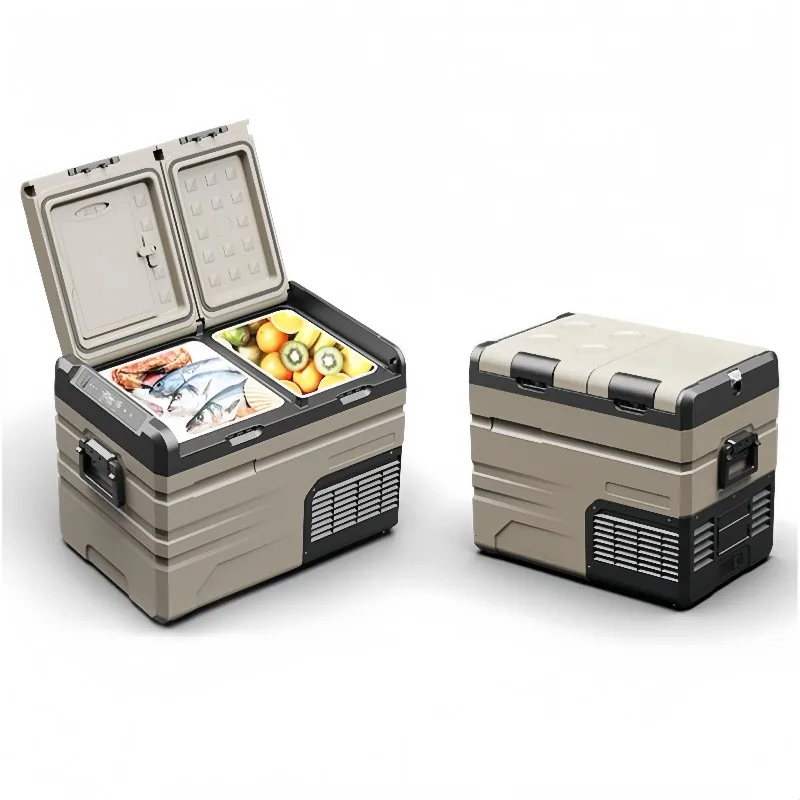 35L New Design 12v 24v 220V Mini Car Fridge Outdoor Refrigerator Camper Portable RV Freezer 1
