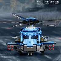 Technology Armed Helicopter Building Blocks Toys Air Forces Model Airplane Blocks Set Educational Toys For Boys Gifts 3
