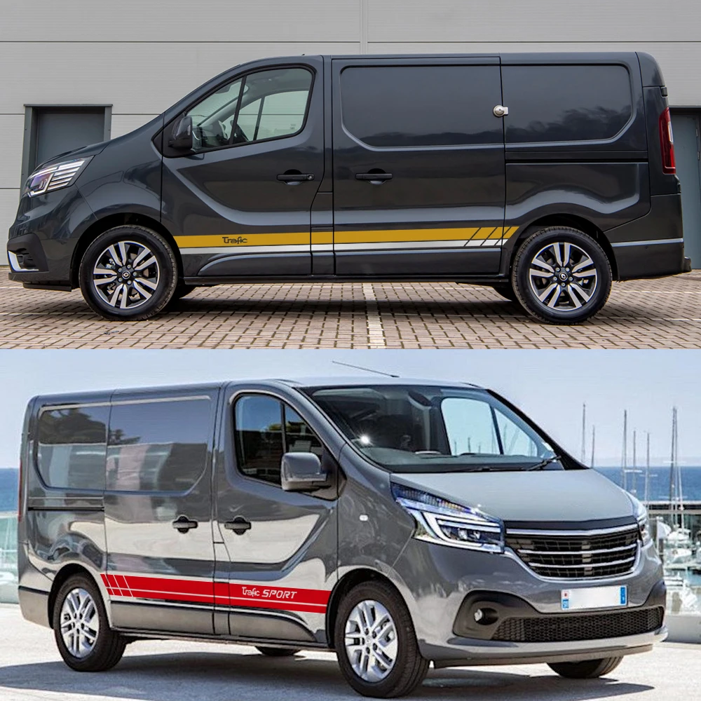 MIVLA Autotür Streifen Grafik Aufkleber Vinylfolie Aufkleber Tuning Zubehör  ， Für Renault Trafic 2 3 MK3 MK2 Camper Wohnmobil