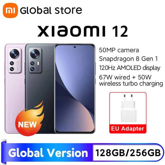 Xiaomi 12 - Smartphone 8+256GB, 6.28” 120Hz AMOLED Display, Snapdragon 8  Gen 1, 50MP+13MP+5MP Triple Camera, 4500mAh : : Electrónicos