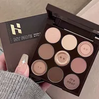 2024 New Nine-Color Sweater Knit Button Eyeshadow Tray Pearl Matte Low Saturation Deep Oat Earth Color 2