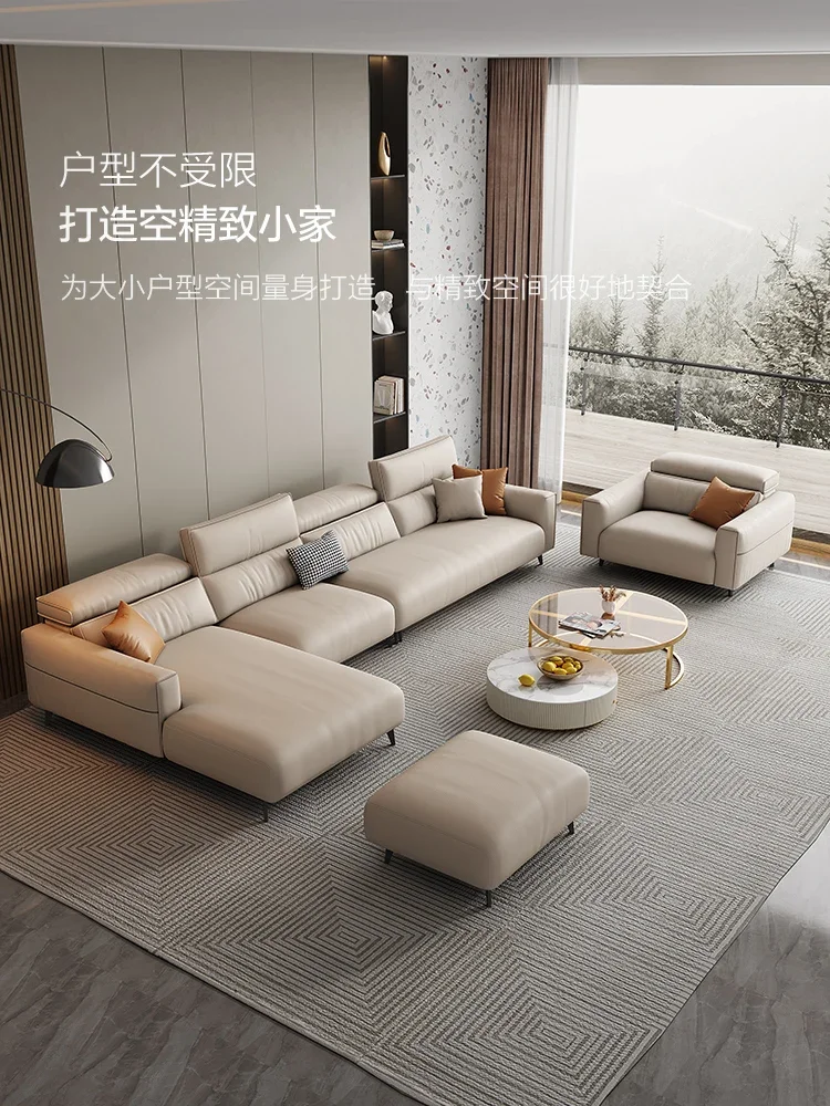 

Dipu cream wind technology cloth sofa living room simple modern Italian minimalist Guifei corner cloth sofa combination