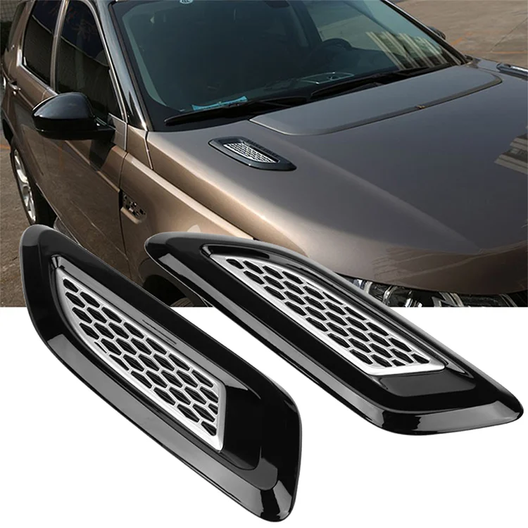 2PCS Auto Außen Haube Air Vent Outlet Flügel Trim Für Land Rover Discovery 4 5 Range Rover Evoque Entdeckung Freelander – Detail 2