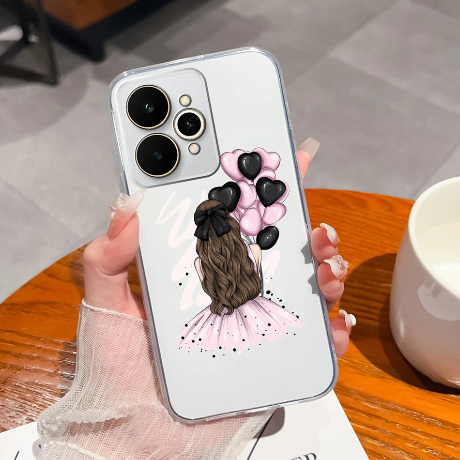 Transparent Shockproof TPU Silicone Back Cover - Simple Design Phone Protector Case