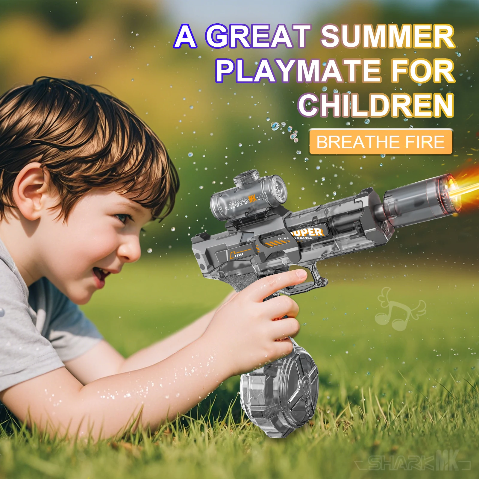 Electric Water Gun with Light & Flame Spray Effect 5