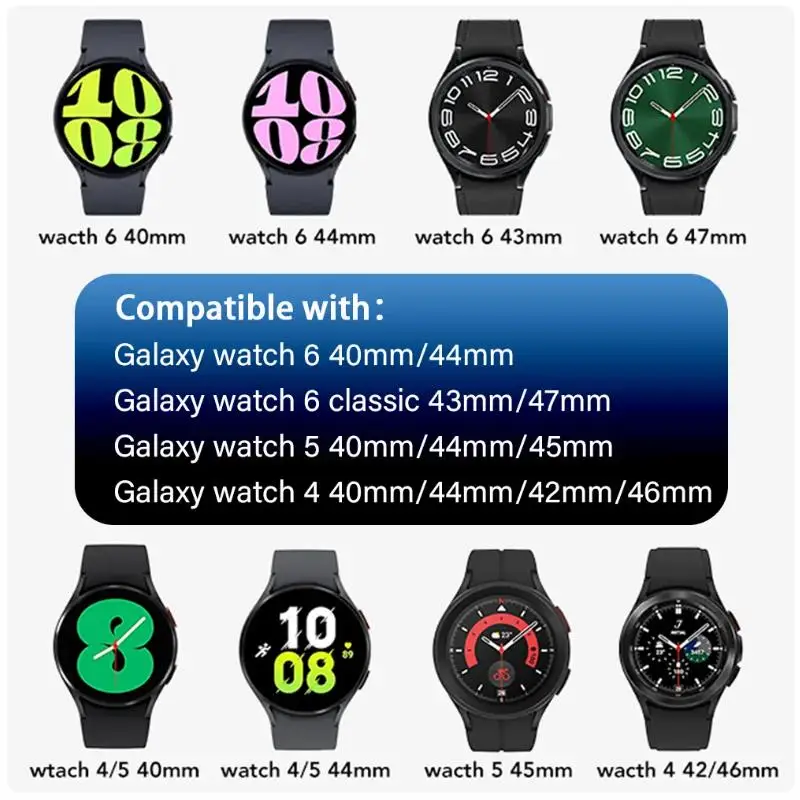 Nylon Loop Strap for Samsung Galaxy Watch 6 5 4 44mm 40mm Classic 43/47mm Bracelet Watch5 Pro 4 Classic 42/46mm Sport 20mm Band