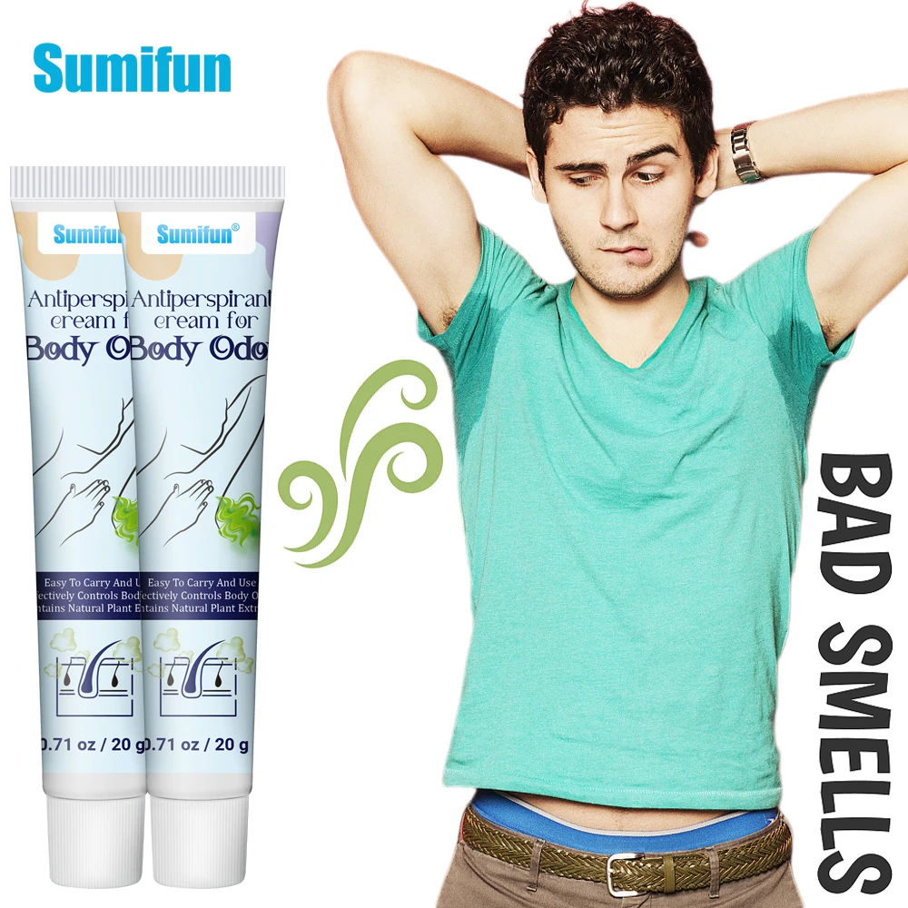 

2/4/6Pcs Sumifun Body Odor Remover Cream Remove Sweating Bad Smell Underarm Ointment Bromidrosis Deodorant Antiperspirants
