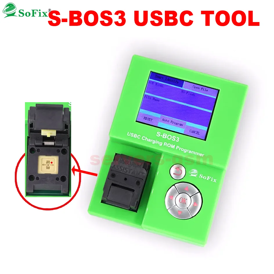 2026 소픽스 뉴 S-BOS3 USBC 충전 ROM 프로그래머 맥북 아이패드 아이폰 2016-2023 CD3215 CD3217 ROM 데이터 쓰기 수리 도구