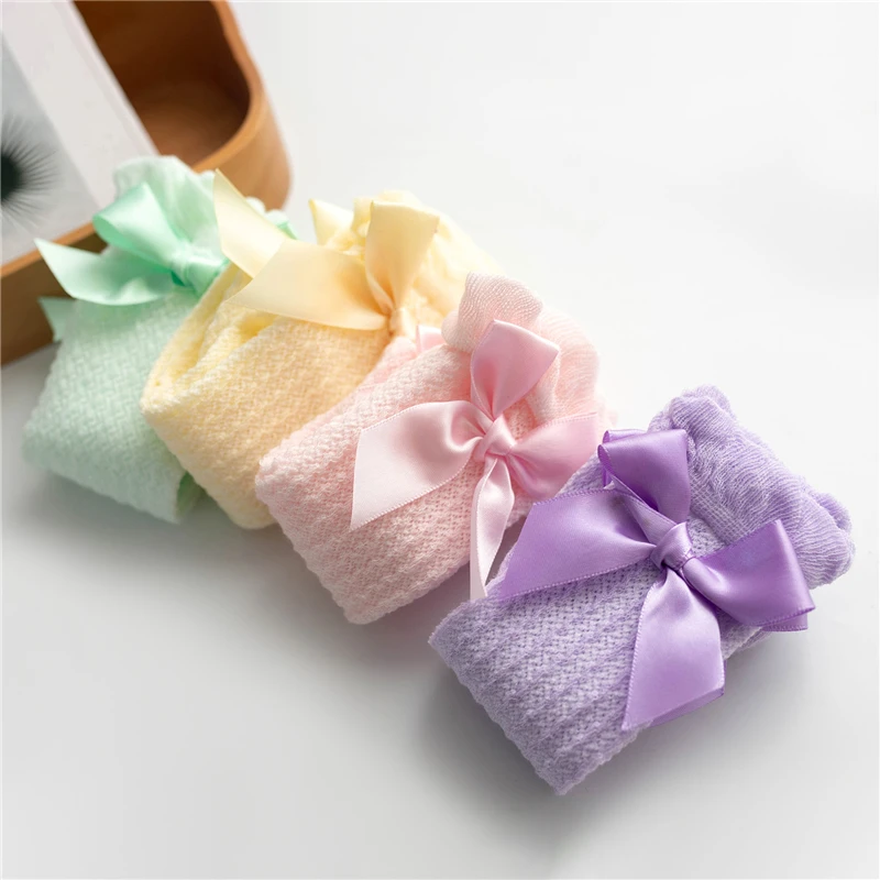 Kids Socks Girl Long Tube Socks Princess Children's Knee High-quality Warm Dance Cute New Bow Long Socks