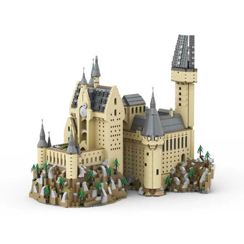 MOC-30884 섹션 모델 매직 영화 성 빌딩 블록, 분수 광장 조립, 스트리트 뷰 브릭 키트, 성인용 장난감 선물