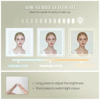 Туалетный столик с зеркалом, большое зеркало, туалетный столик с 8 ящиками и 11 открытыми отделениями, встроенная полка для ювелирных изделий. — изображение 5