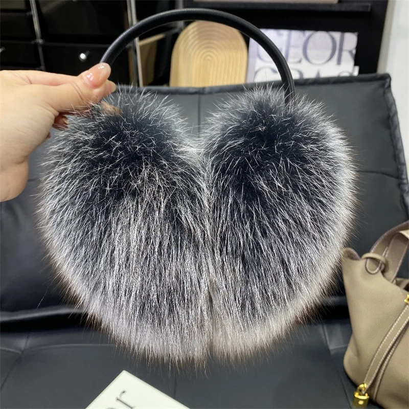 Fur Earmuffs New Real Fox Raccoon Fur Earmuffs For Autumn and Winter Women's Outdoor Travel Warm Fur Earmuffs with Plush Ear Protectors