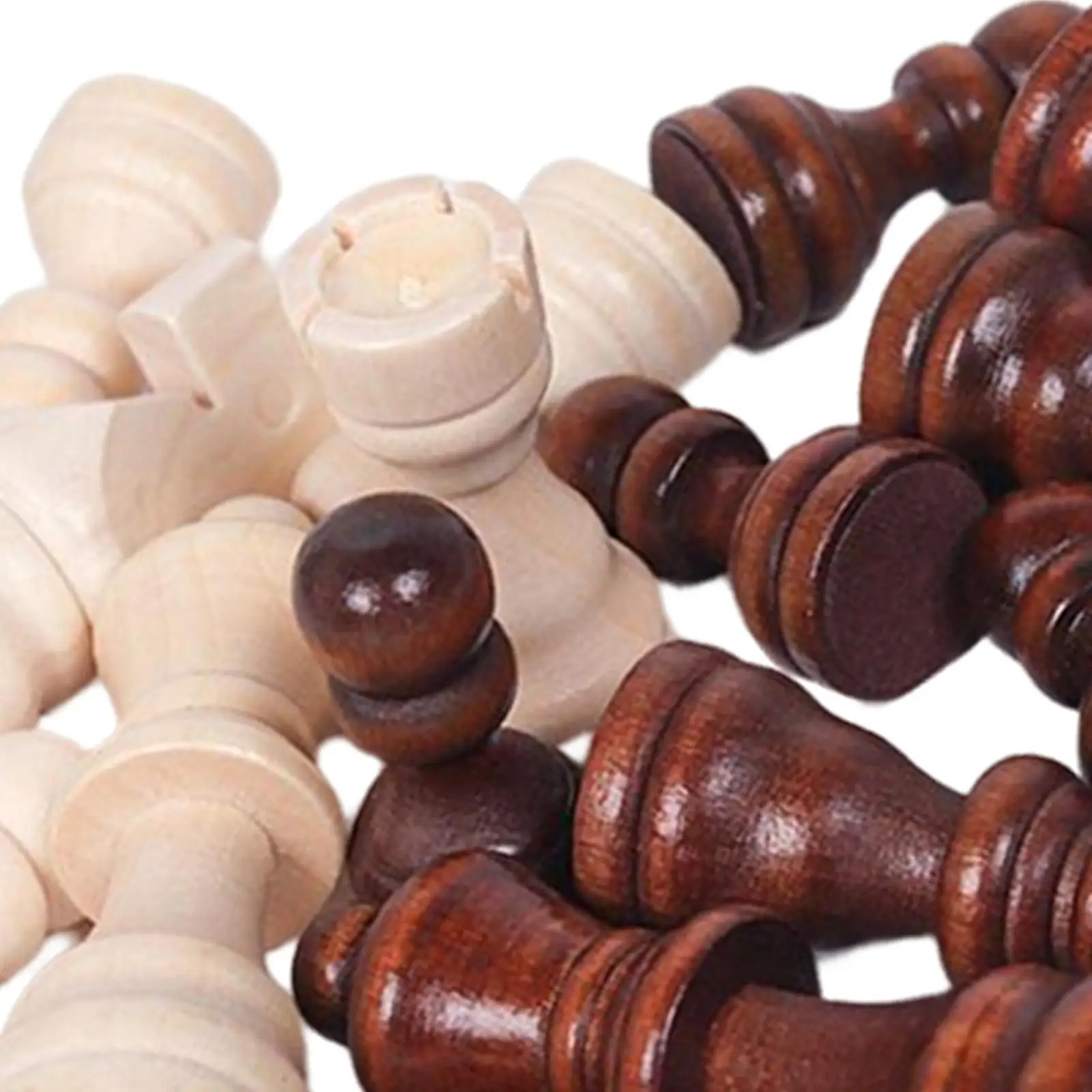 Wooden Chess Pieces International Chess Piece Parent Child Interaction Toy Replacement Casual Toy Puzzle Game 32Pcs/Set