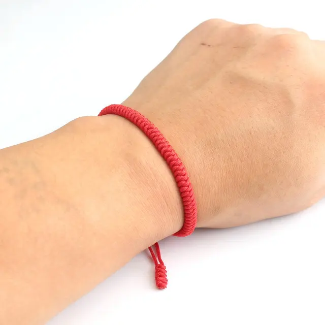 Bracelet bouddhiste tibétain porte-bonheur tressé à la main réglable noeud King Kong fil rouge bracelets porte-bonheur pour femmes hommes Couple amoureux