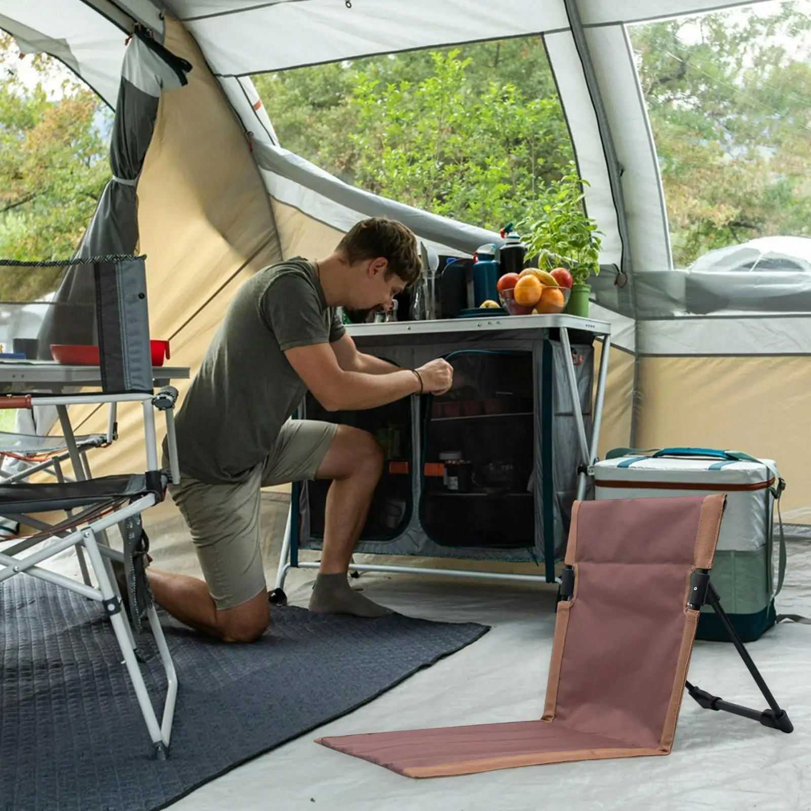 Portable Folding Chair Beach Lounger Outdoors Lounger Park Beach Chair Portable Folding Beach Lounge Chair for Adults