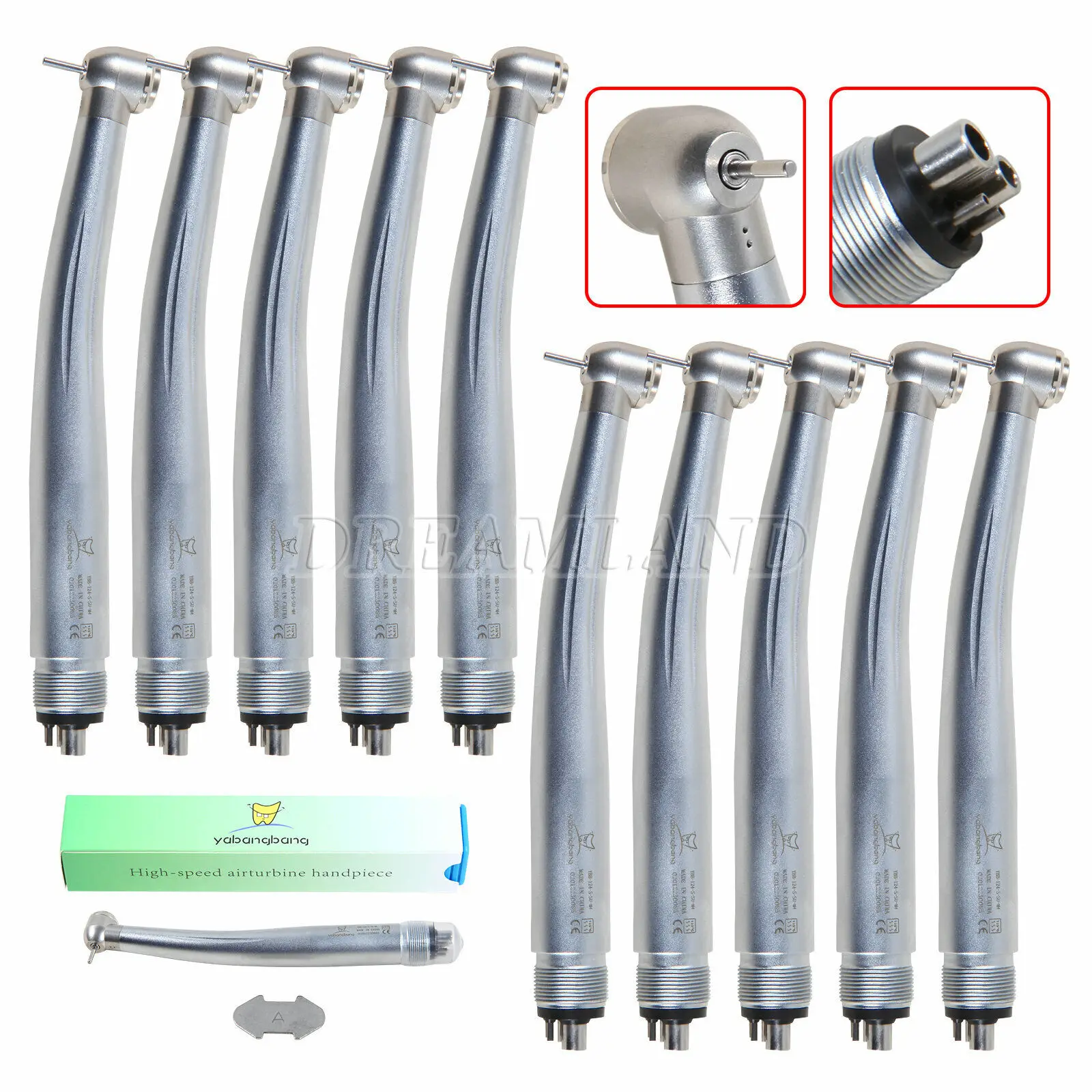 

1-10PCS*NSK Style Pana Max Dental High Speed Handpiece Standard Head Push Button Tip 4-Hole