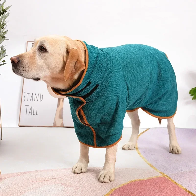 Dog Bathrobe Absorbent Pet Quick Drying Bath Towel Dog Bath Towel Large Small Dogs Clean Absorbent Bathrobe Full Body Wrap Cat