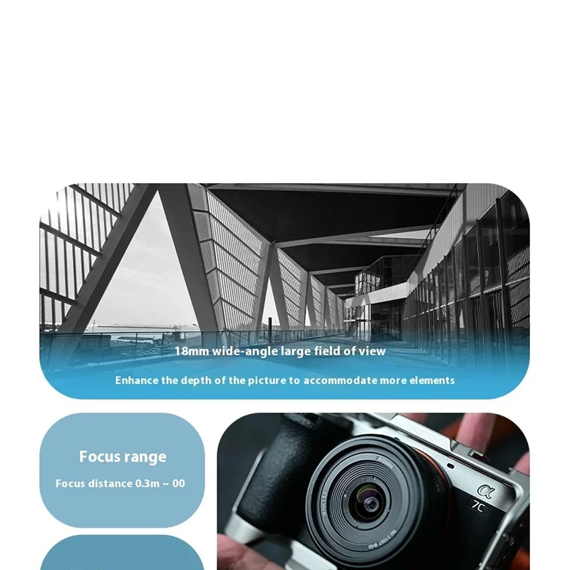 7artisans 18mm F5.6 렌즈 풀 프레임 수동 초점 카메라 렌즈 ( FE, 니콘 Z, 파나소닉/라이카/시그마 L 마운트 카메라용)