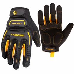 High Dexterity Touch Screen Work Gloves - Multipurpose Utility with Excellent Grip - L (Black)