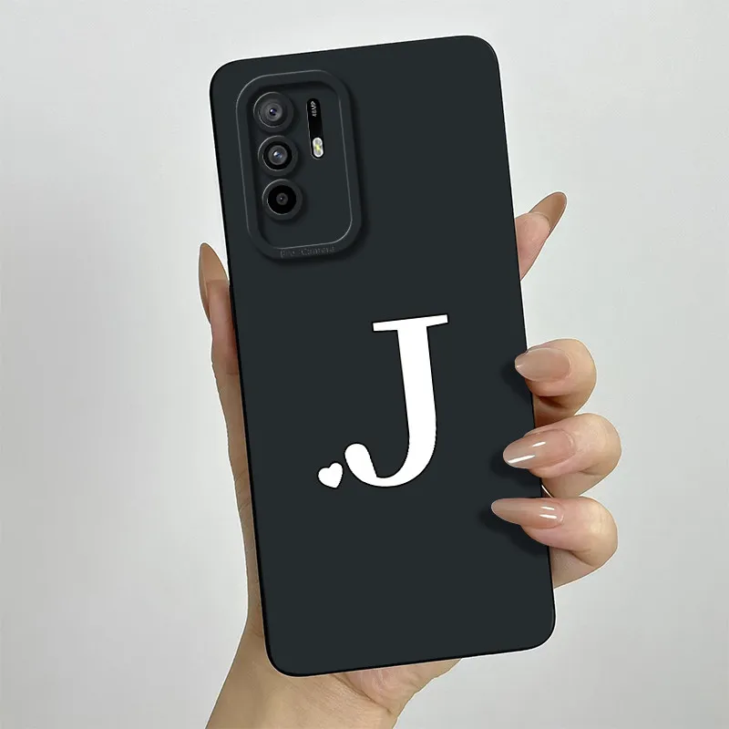 Chic Letters Square Shockproof Phone Case - Elegant Protective Back Cover