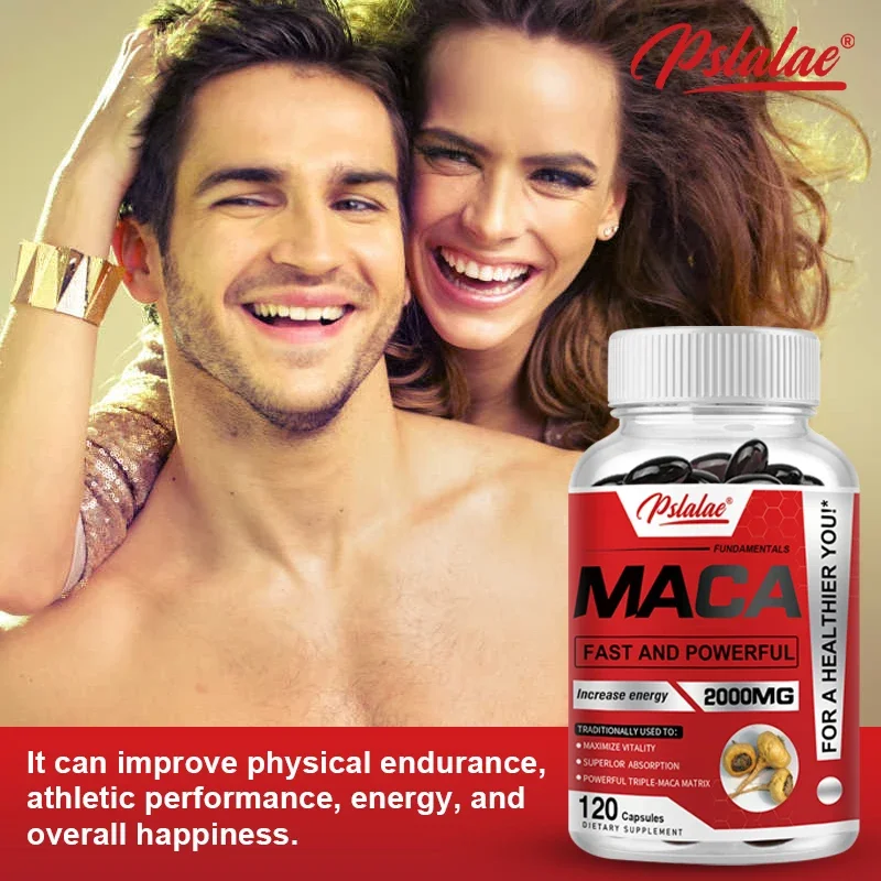 Maca Root Capsules-Boost Endurance & Strength To Maximize Vitality and Performance Muscle Mass Improve