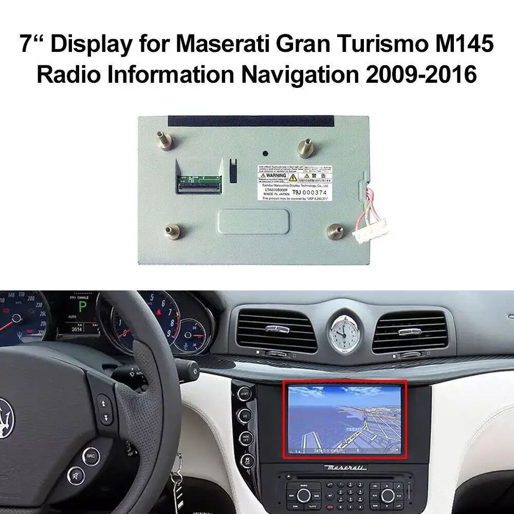 Cruscotto Lcd 7 "Display Per Maserati Gran Turismo M145 Radio Informazioni Di Navigazione