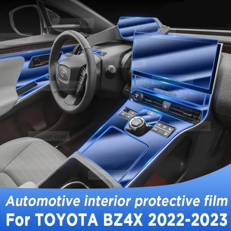 

For TOYOTA BZ4X 2022 2023 Automotive Interior Screen Protective Film TPU Anti-Scratch Gearbox Panel Dashboard Navigation