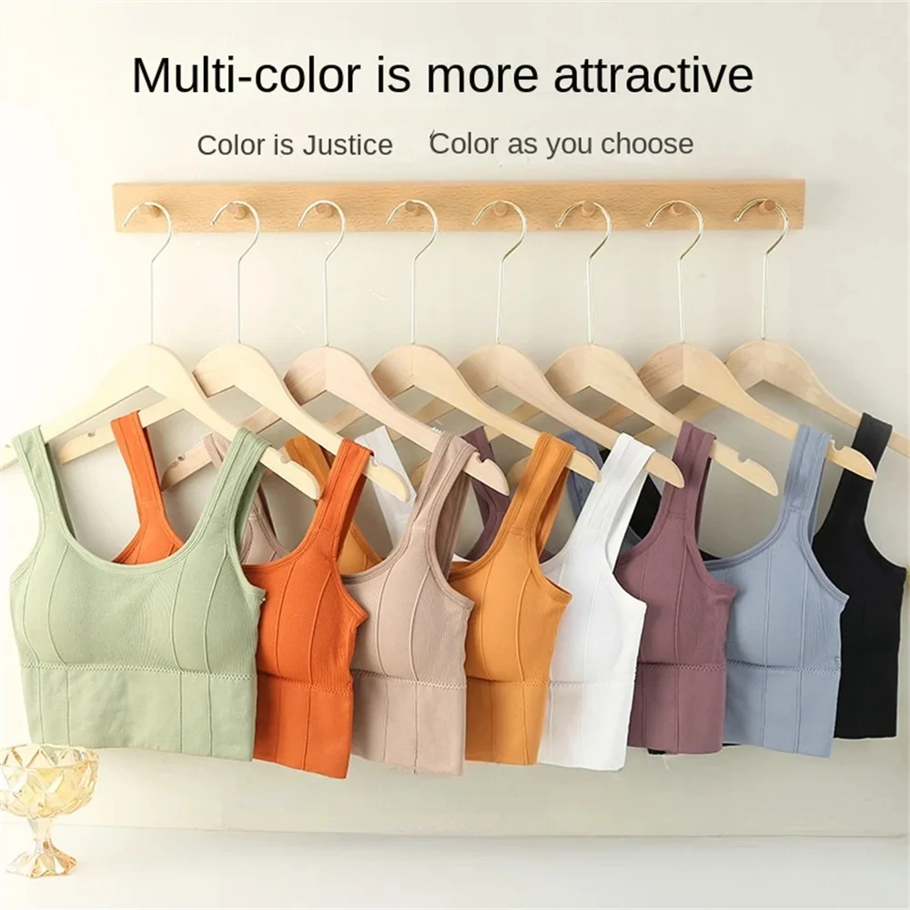 Women's No Steel Ring Gathered Sports Underwear Summer Breathable Inner and Outer Wear Vest Sports Top Woman Gym Sport Bra women lingerie bra