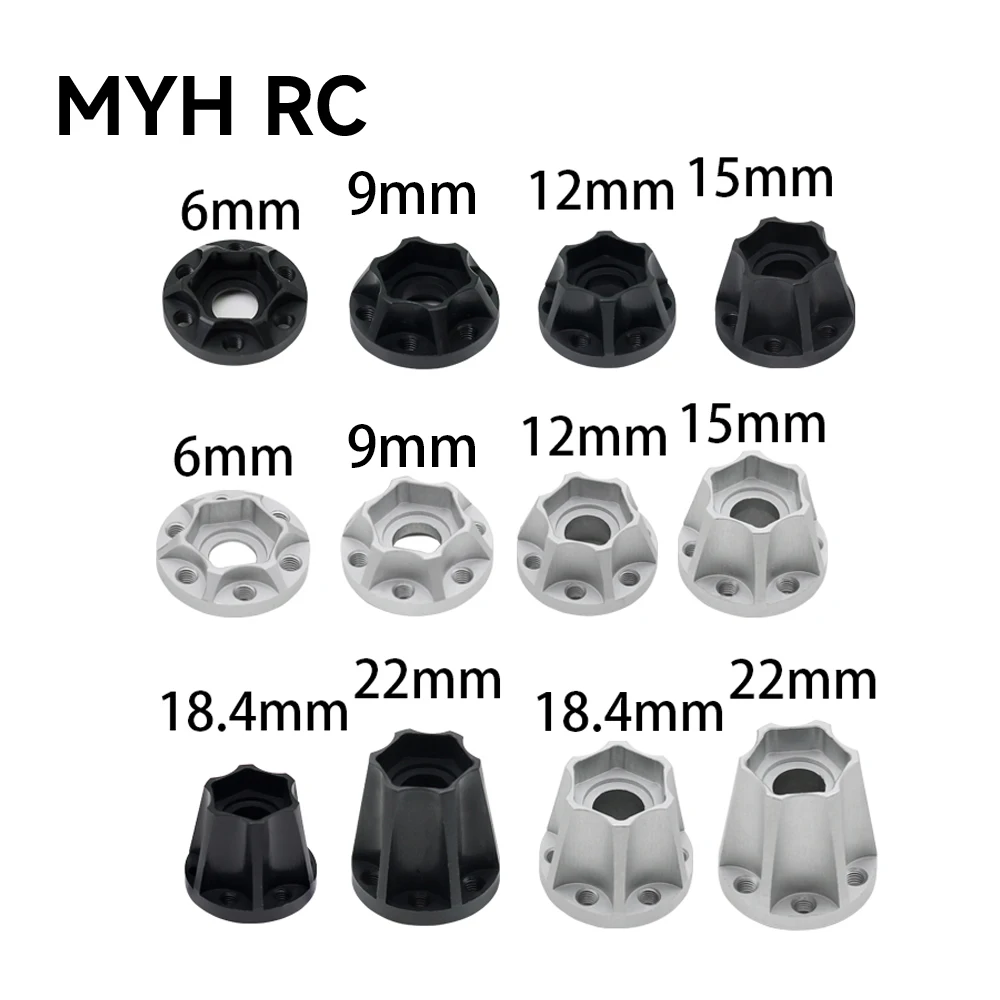 KEEDA Adattatori Ruota Esagonali – Da 12mm A 17mm Per Auto RC 1/10, In Lega Di Alluminio, Per Montare Pneumatici 1/8