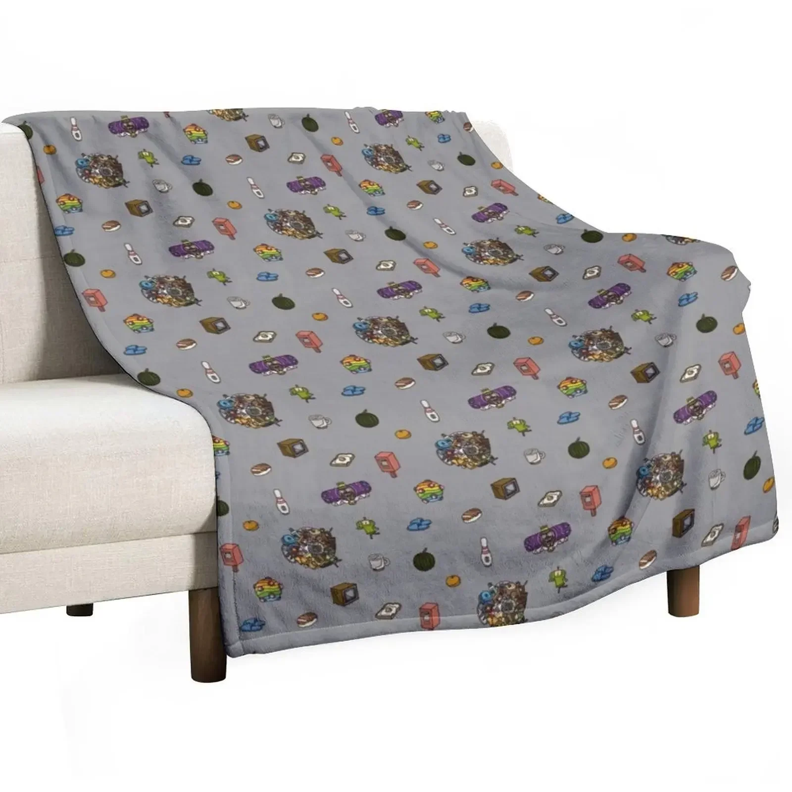 

Sticky rolling ball Throw Blanket Decorative Throw wednesday Blankets