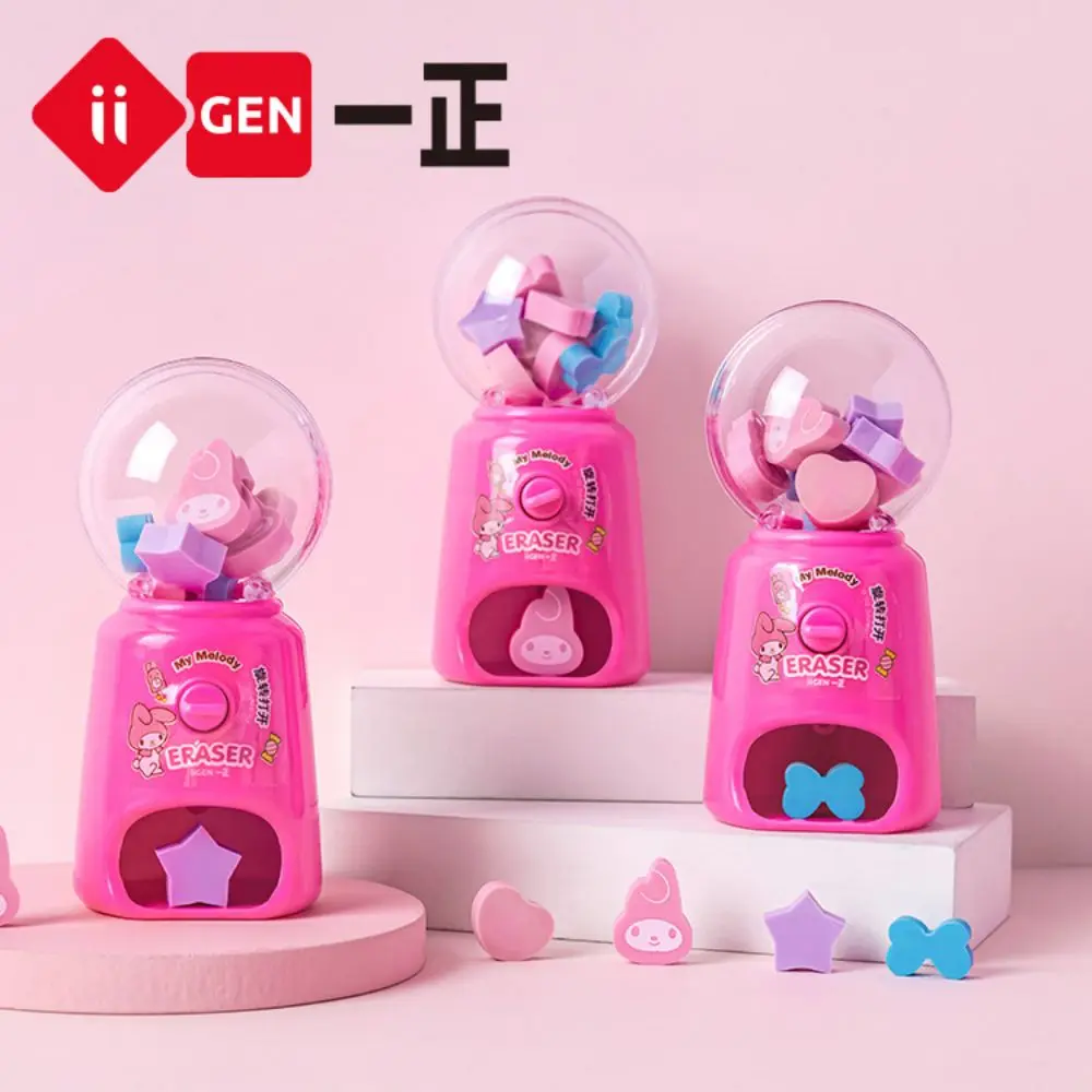 Hello Kitty Melody Twist Pencil Eraser Mini Fun Creative Student Prizes Stationery Capsule Toy School Supplies 1pcs