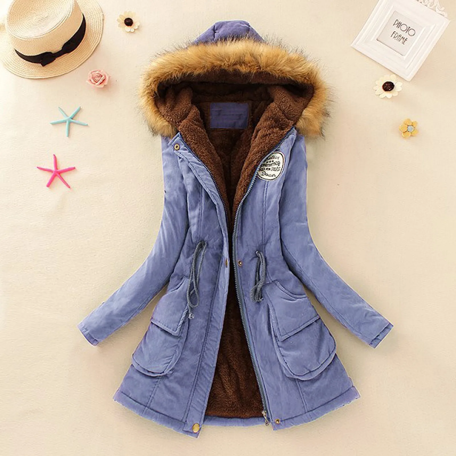 

2023 New Autumn Winter Women Cotton Jacket Padded Casual Slim Coat Emboridery Hooded Parkas Trendy Wadded Warm Overcoat