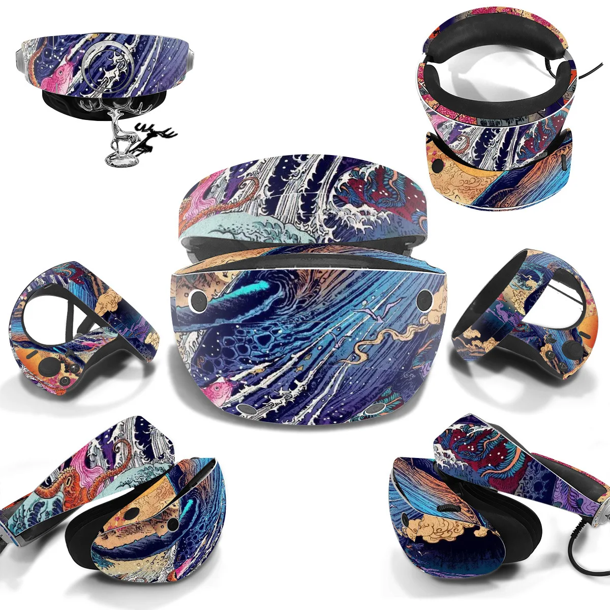 Itsaskin – Skin Décoratif Pour Casque Sony PSVR – Effet Gouttes De Pluie Colorées 3D – Neuf