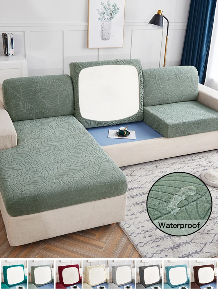 WaterproofSofaSeatCoverSlipcoversElasticSolidColorCornerSofa