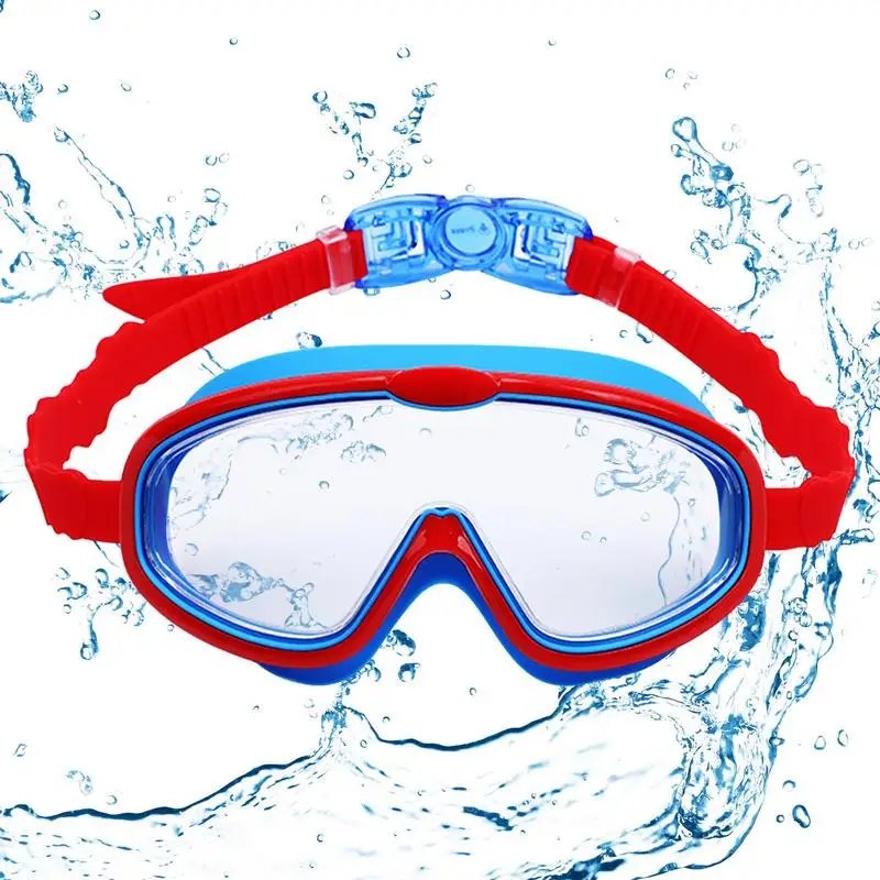 Kids Swim Goggles Anti-Fog Anti-UV Wide View Snorkel Diving Masque Silicone Seal Snorkeling Gear For Boys Girls Pool Beach anti fog wide view wholesale kids swim goggles no leaking advanced swim goggles