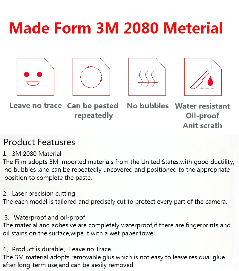 Description Picture 4 of itemFor Fujifilm GFX50S Camera Sticker Protective Skin Decal Vinyl Wrap Film Anti-Scratch Protector Coat GFX 50S