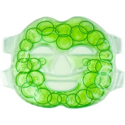 Soothing Facial Gel Pack with Reusable Wrap for Skin Care Therapy & Puffiness Relief (Green)