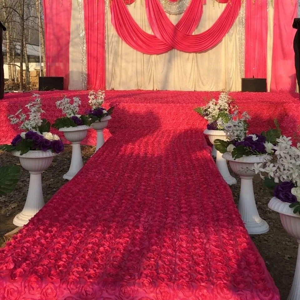 Indoor and Outdoor Reusable Glitter Runner Rug for Grass Rose White Sequin Carpet Walkway Party Indoor and Outdoor