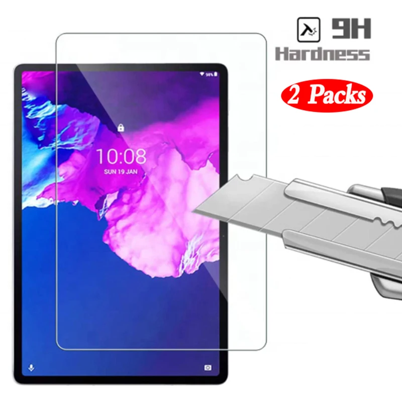 2Pcs Tempered Glass Screen Protector For Lenovo Tab P11 Pro M10 FHD