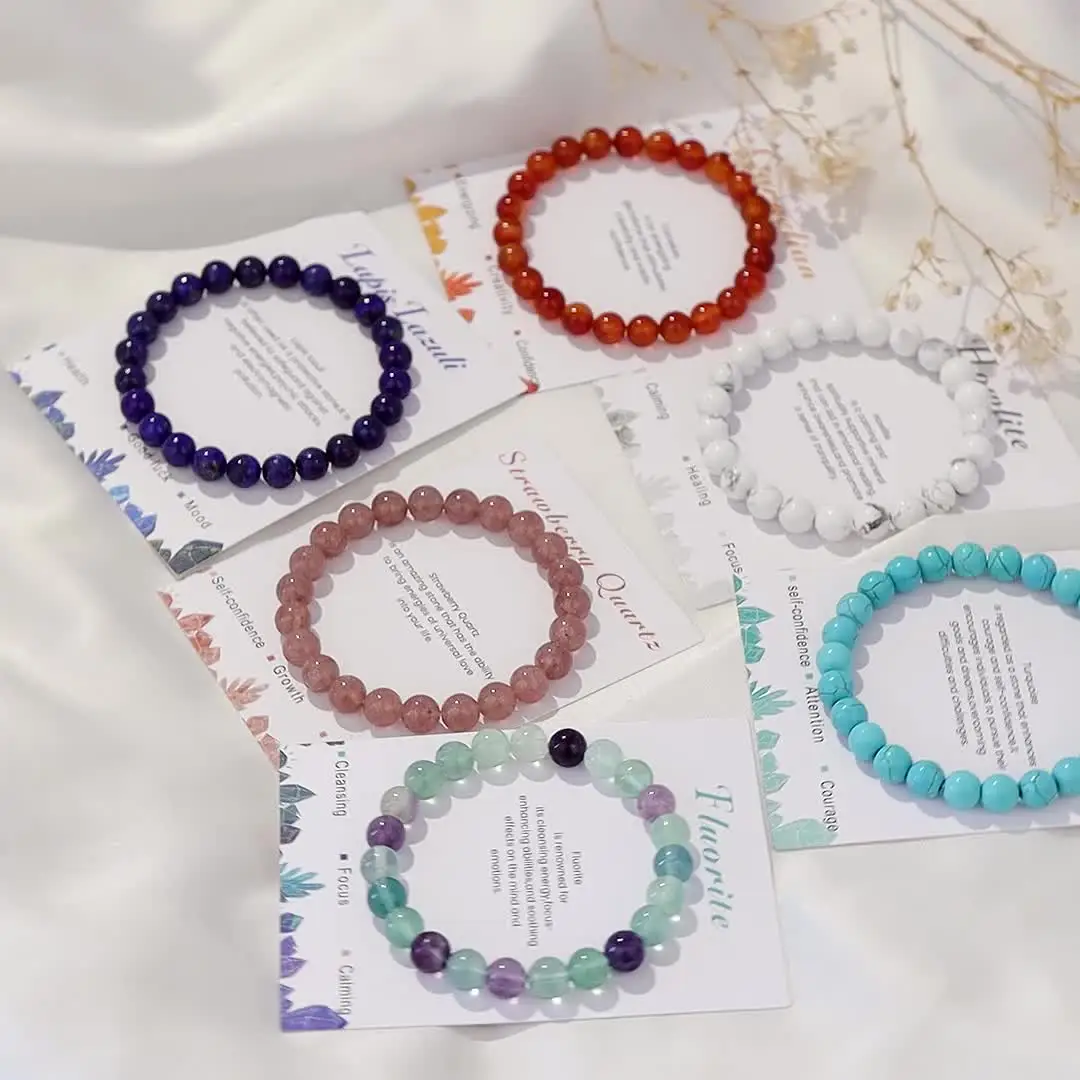 Bracciale da donna in cristallo curativo per l'ansia