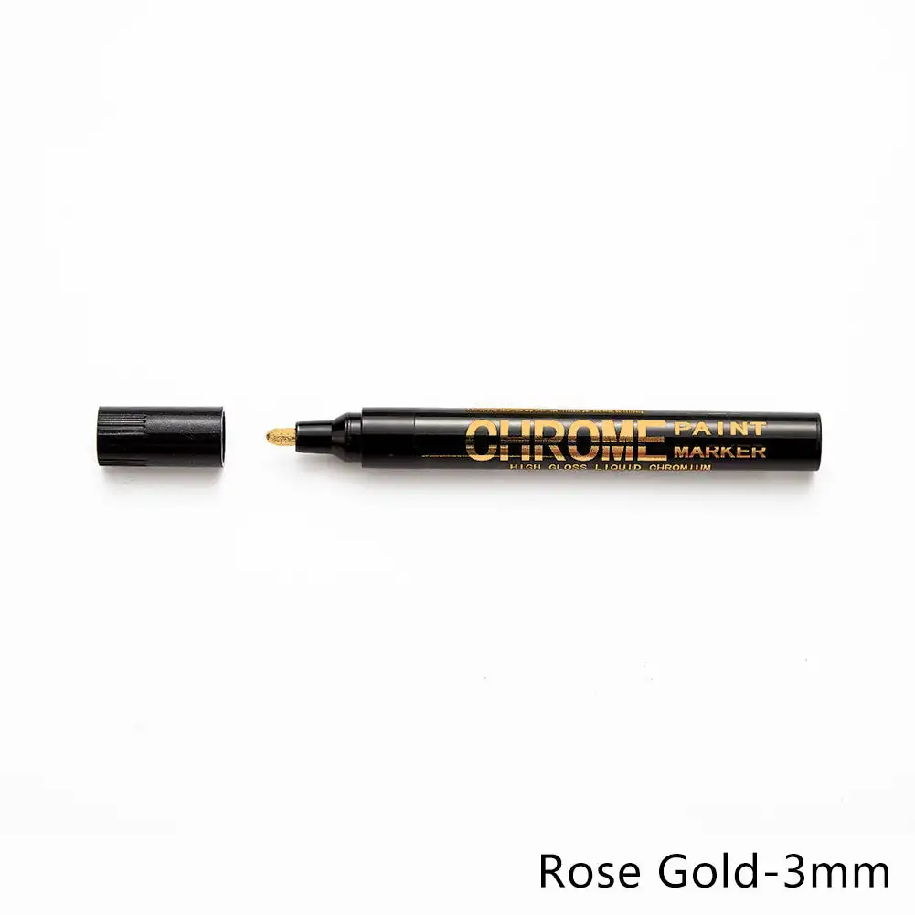 Electroplating Chrome Mirror Silver Waterproof Paint Pen for Metal Repair and Craftwork