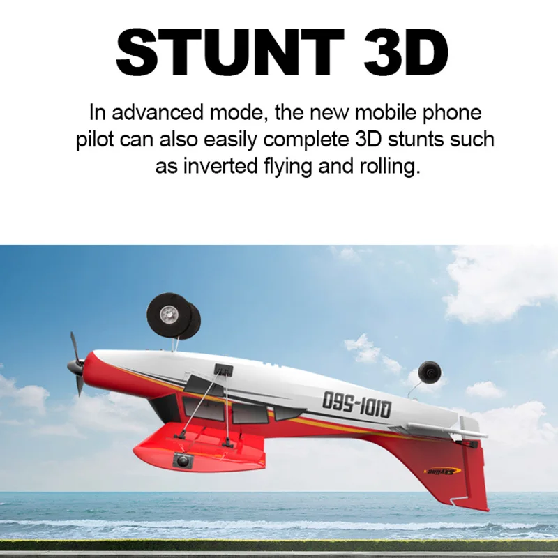 M7 QIDI-560 D RC Airplane 510mm Wingspan One-Key Stunt with 6-Axis Gyro Wind Resistant Flight Control RTF Aircraft 3