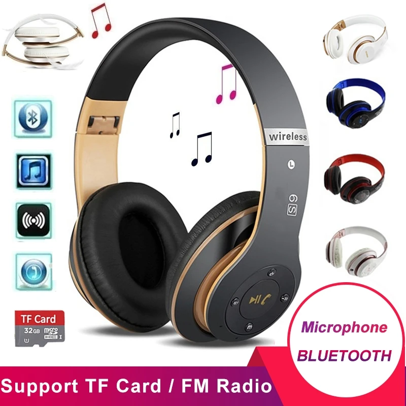 Bluetooth Headset Wireless Headphones Sport Bluetooth 5.0 Foldable Handsfree Ear Buds For iPhone Xiaomi