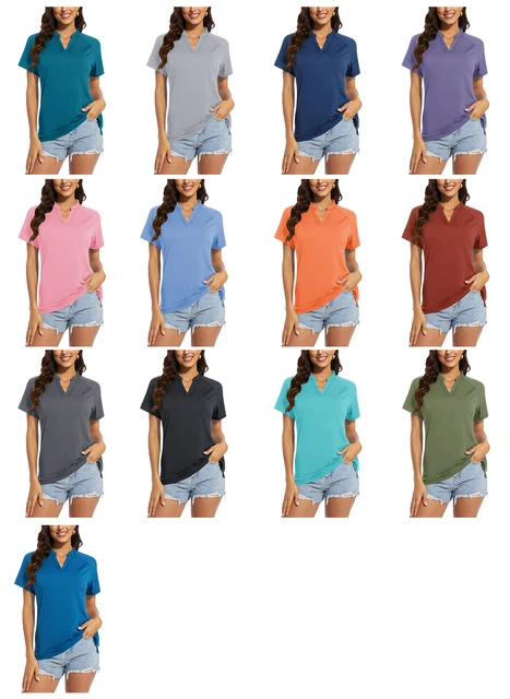 Chemise de protection UV UPF 50+ à manches longues pour femme, légère SPF/UV, pour la course à pied, la randonnée, le sport avec poches zippées, A/Bleu ciel, Très très grand