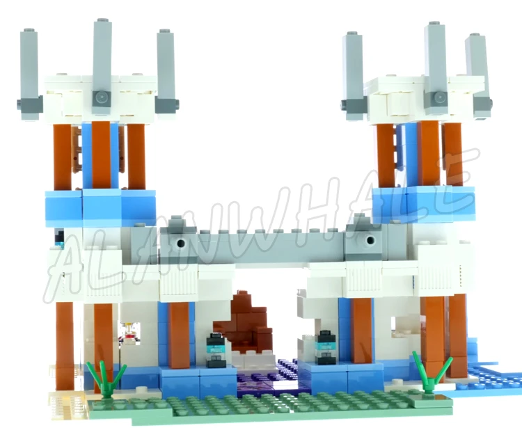499pcs Game My World The Ice Castle Fortress Stonecutter Zombie Skeleton 88002 Building Block Toys Compatible