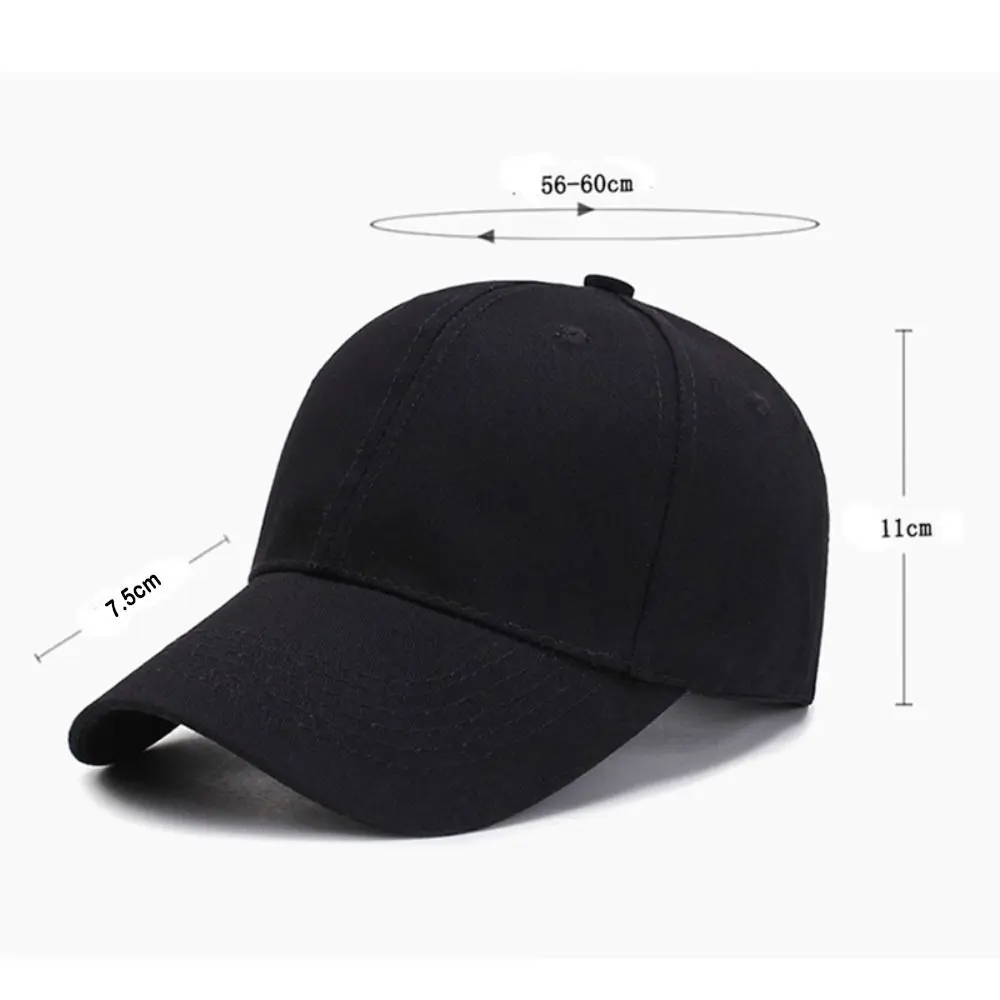 Casual Wide Brim Baseball Cap Solid Color Breathable Sports Cap UV Protection Summer Hat Cotton Peaked Cap for Men Women
